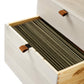 Trey Wide Filing Cabinet Desk System - Dove Poplar