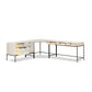 Trey Wide Filing Cabinet Desk System - Dove Poplar