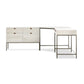 Trey Wide Filing Cabinet Desk System - Dove Poplar