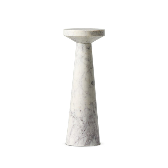 Mabel Nesting End Table - Veined White Marble