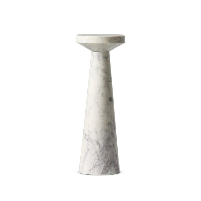 Mabel Nesting End Table - Veined White Marble