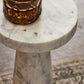 Mabel Nesting End Table - Veined White Marble