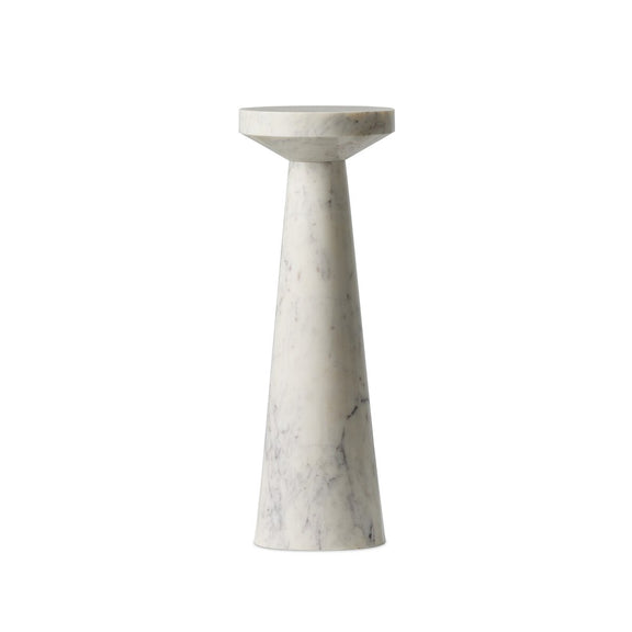 Mabel Nesting End Table - Veined White Marble