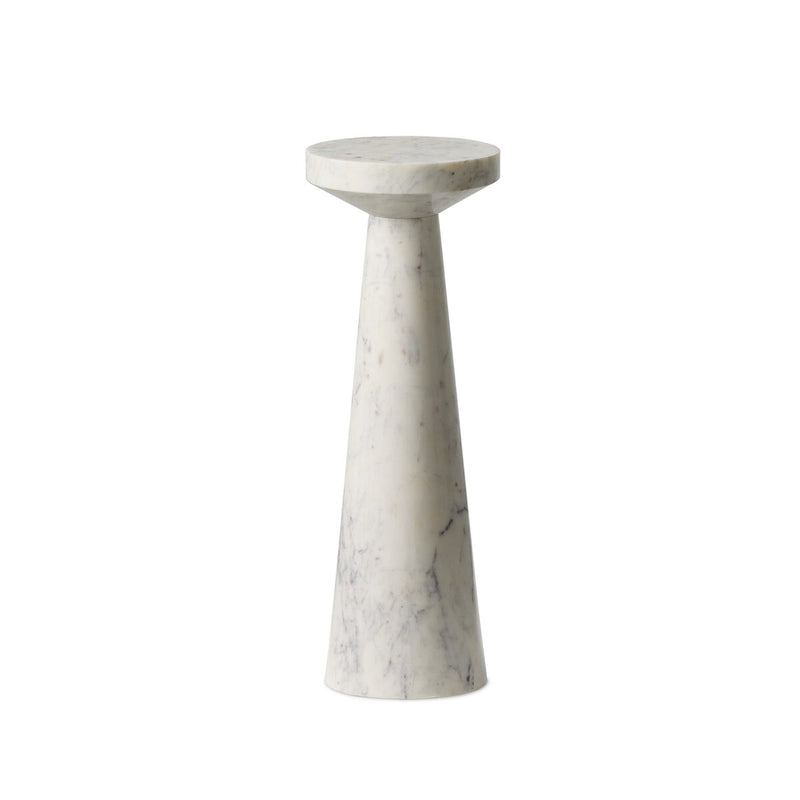 Mabel Nesting End Table - Veined White Marble