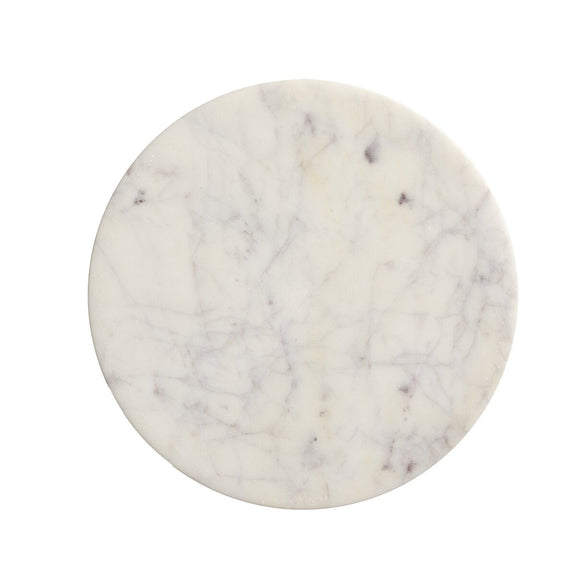Mabel Nesting End Table - Veined White Marble