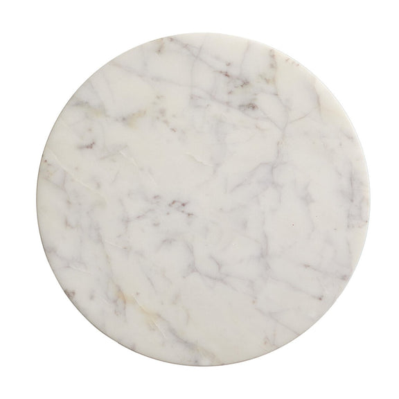 Mabel Nesting End Table - Veined White Marble