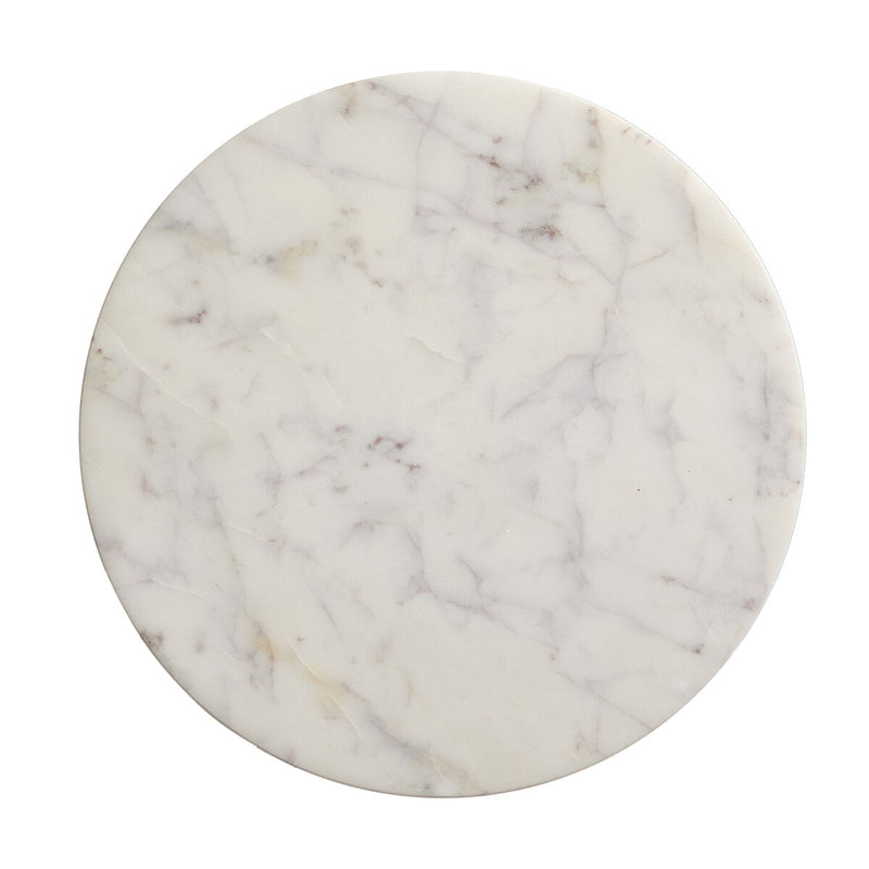 Mabel Nesting End Table - Veined White Marble