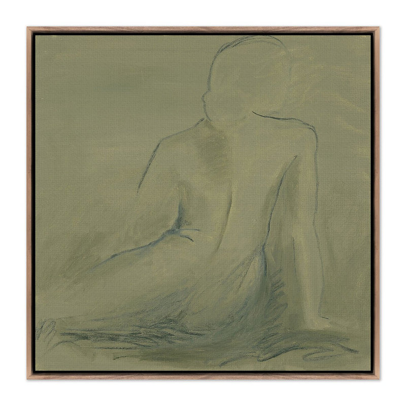 Woman At Rest II by Melody Joy McMunn - Rustic Walnut