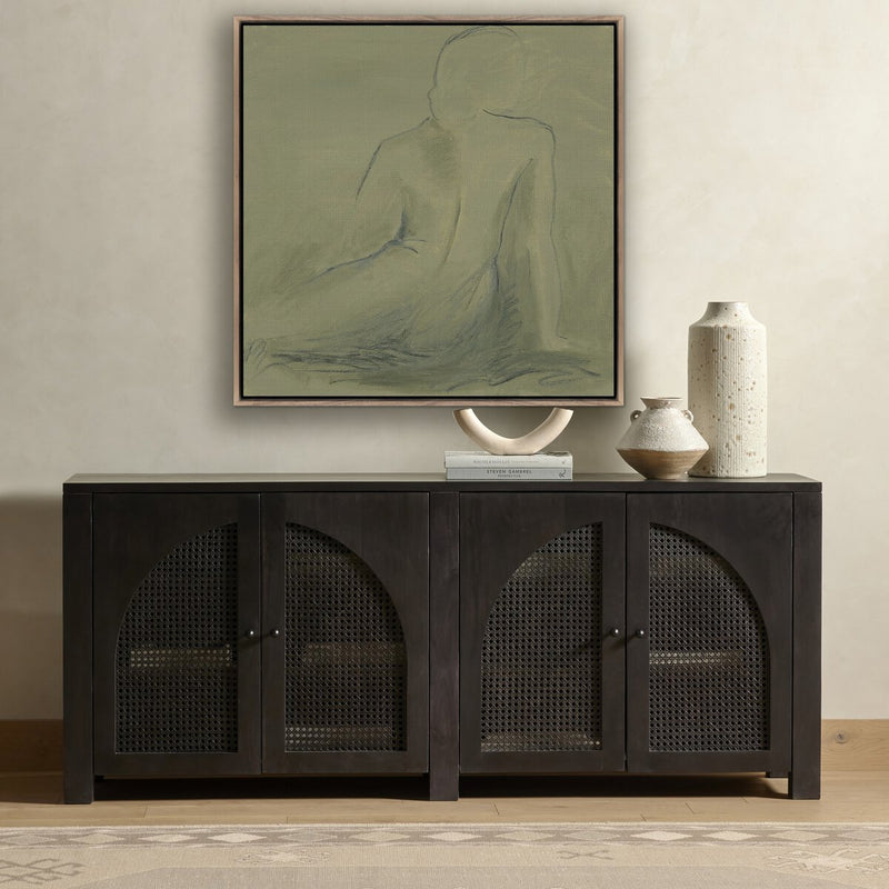 Woman At Rest II by Melody Joy McMunn - Rustic Walnut