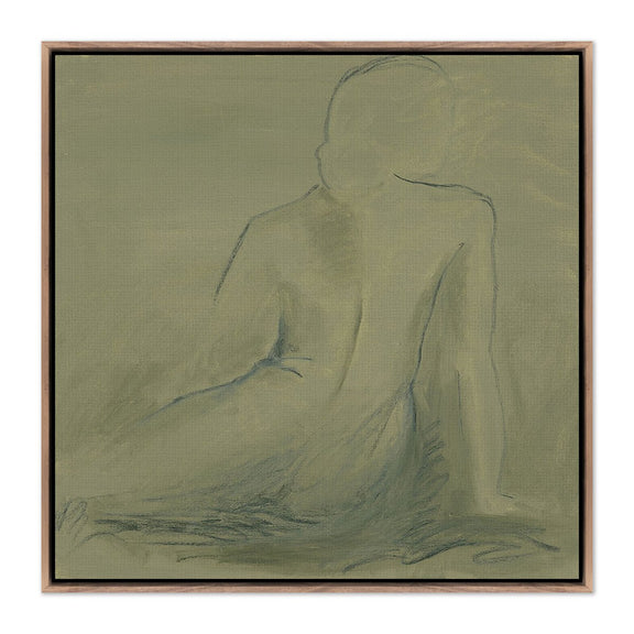 Woman At Rest II by Melody Joy McMunn - Rustic Walnut
