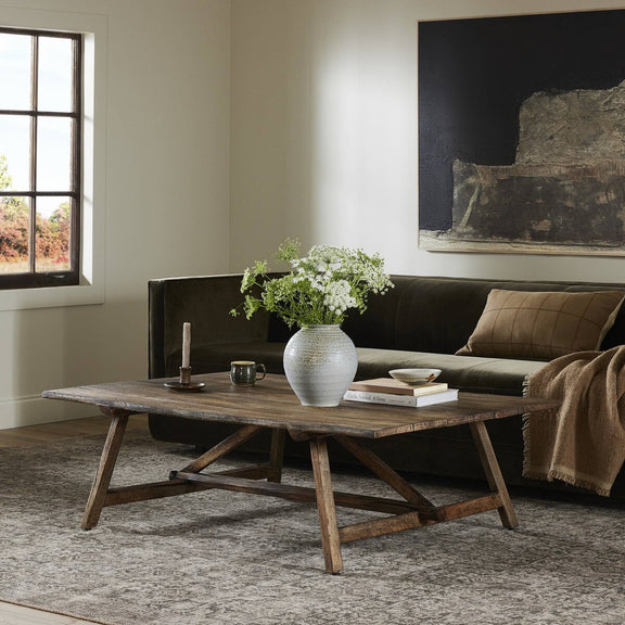 Elio Coffee Table Small - Burnt Bleached Oak