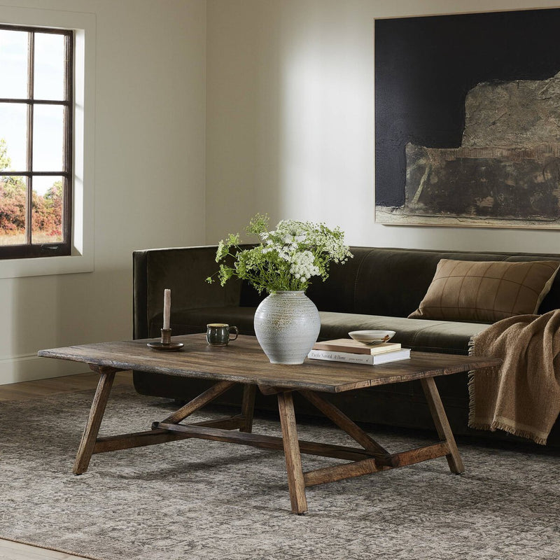 Elio Coffee Table Small - Burnt Bleached Oak