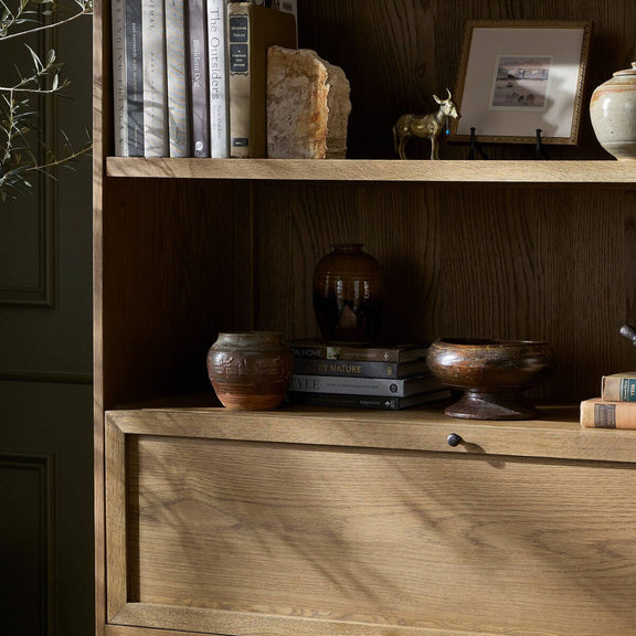 Millie Bookcase - Drifted Oak Solid
