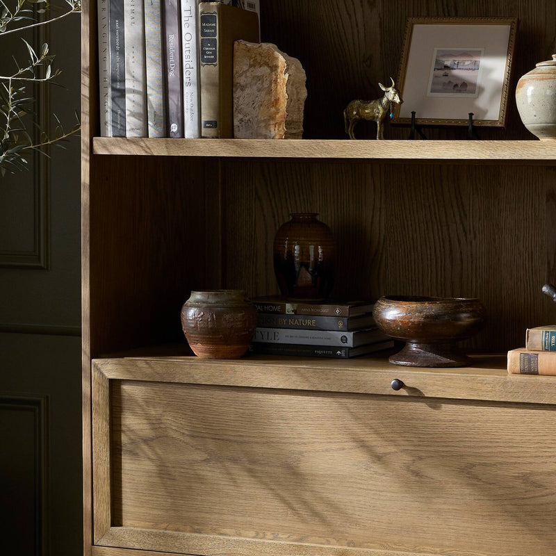 Millie Bookcase - Drifted Oak Solid