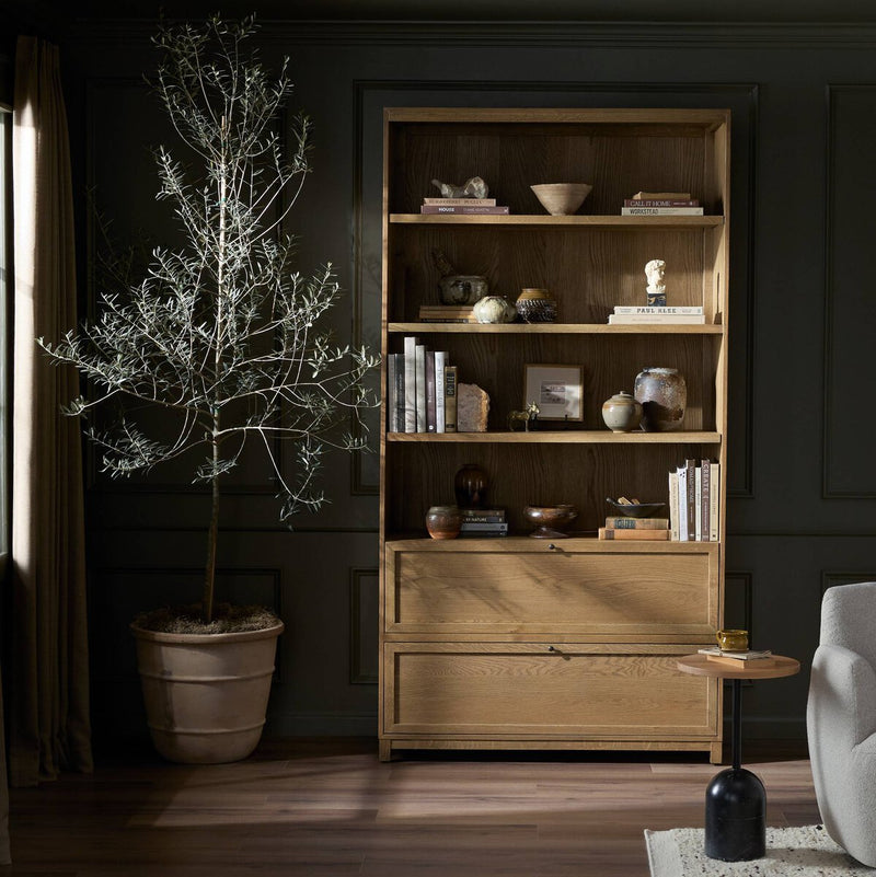 Millie Bookcase - Drifted Oak Solid