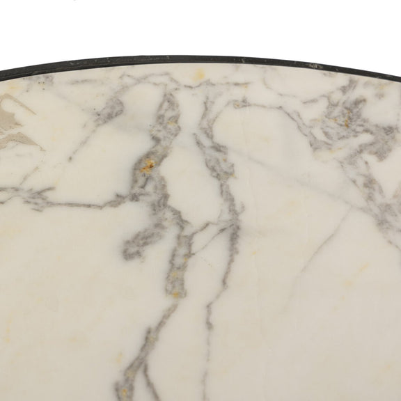 Balboa Outdoor Dining Table - Veined White Marble
