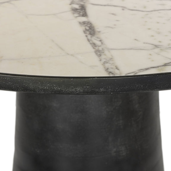 Balboa Outdoor Dining Table - Veined White Marble