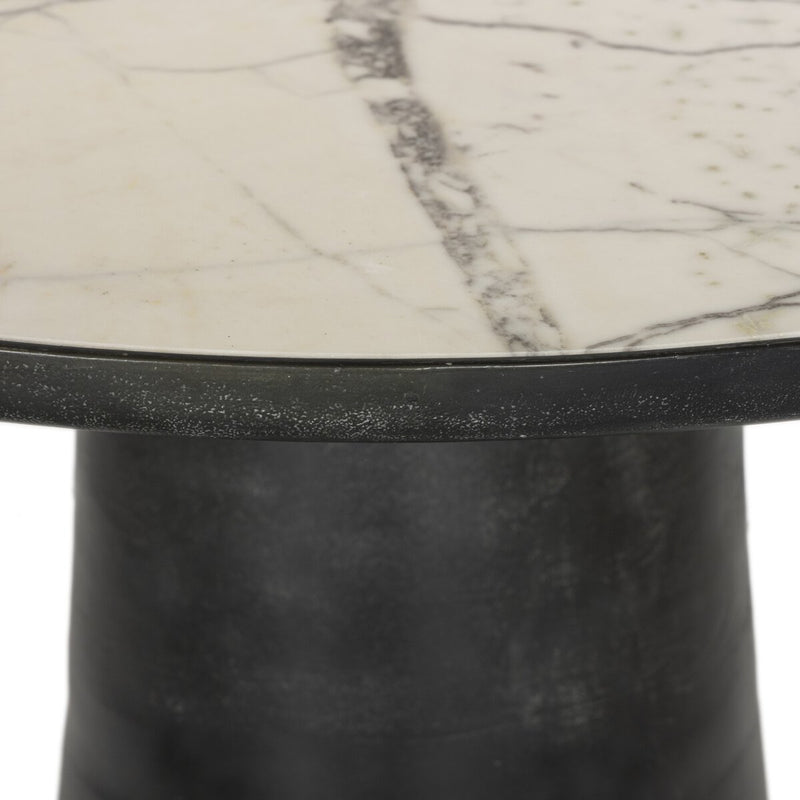 Balboa Outdoor Dining Table - Veined White Marble