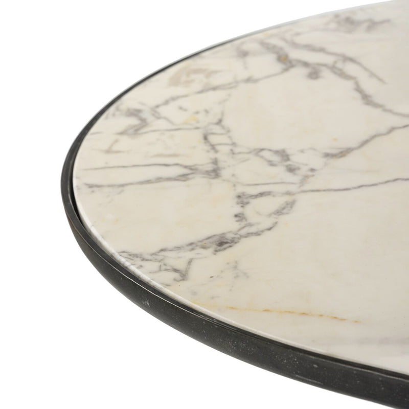 Balboa Outdoor Dining Table - Veined White Marble