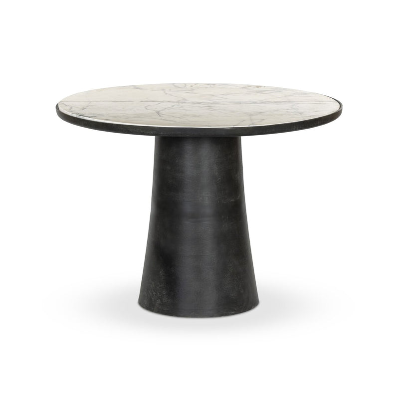 Balboa Outdoor Dining Table - Veined White Marble