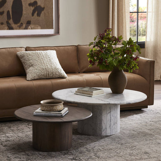 Stuart Nesting Coffee Table Set - Mix & Match - White Calacatta Marble