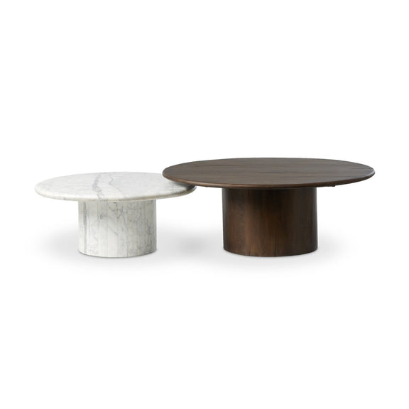 Stuart Nesting Coffee Table Set - Mix & Match - White Calacatta Marble