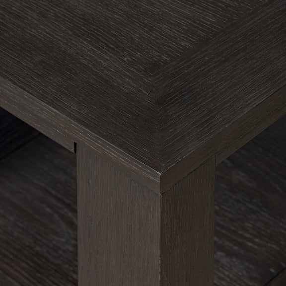 Thomas End Table - Dark Anthracite Oak Veneer