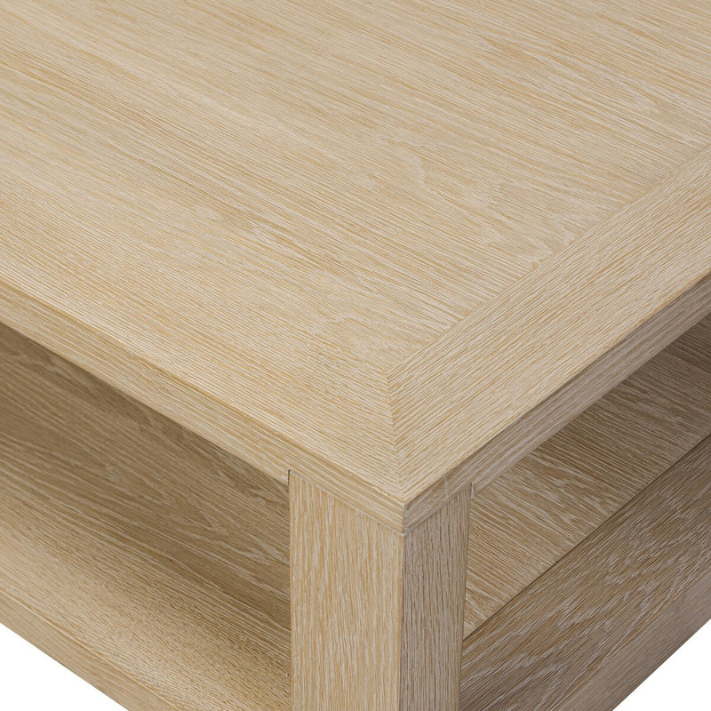 Thomas Square Coffee Table - Bleached Oak Veneer