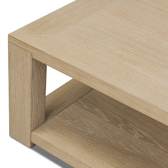 Thomas Square Coffee Table - Bleached Oak Veneer