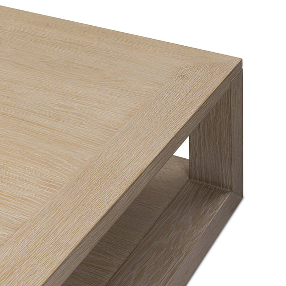 Thomas Square Coffee Table - Bleached Oak Veneer