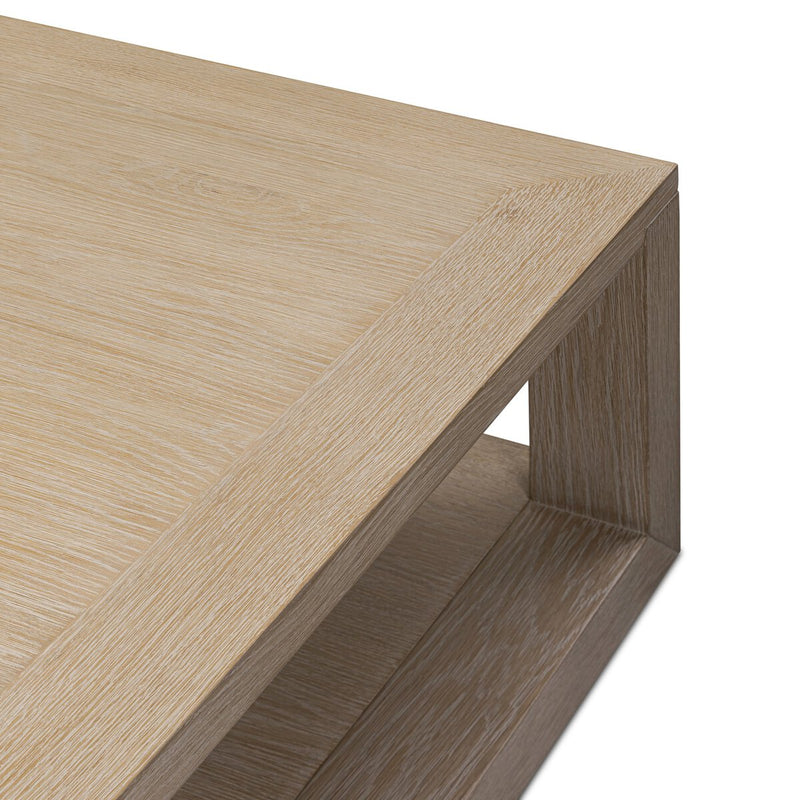 Thomas Square Coffee Table - Bleached Oak Veneer