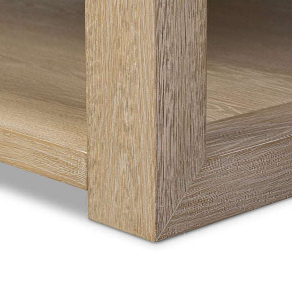 Thomas Square Coffee Table - Bleached Oak Veneer