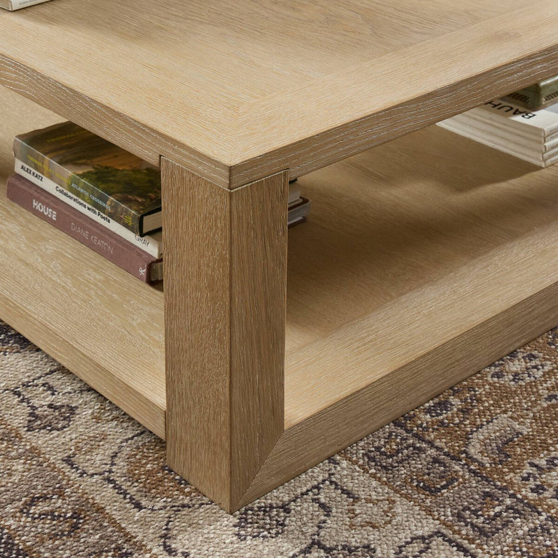 Thomas Square Coffee Table - Bleached Oak Veneer