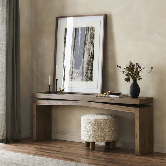 Matthes Console Table - 60" - Rustic Grey Veneer