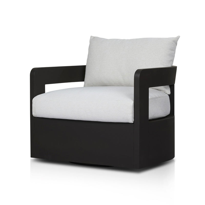 Jackson Outdoor Metal Swivel Chair - Alessi Linen