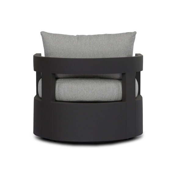 Jackson Outdoor Metal Swivel Chair - Concha Fog