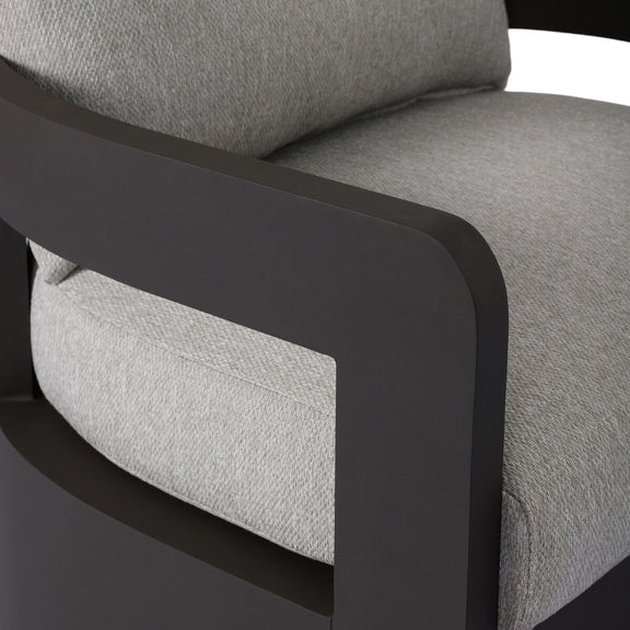 Jackson Outdoor Metal Swivel Chair - Concha Fog