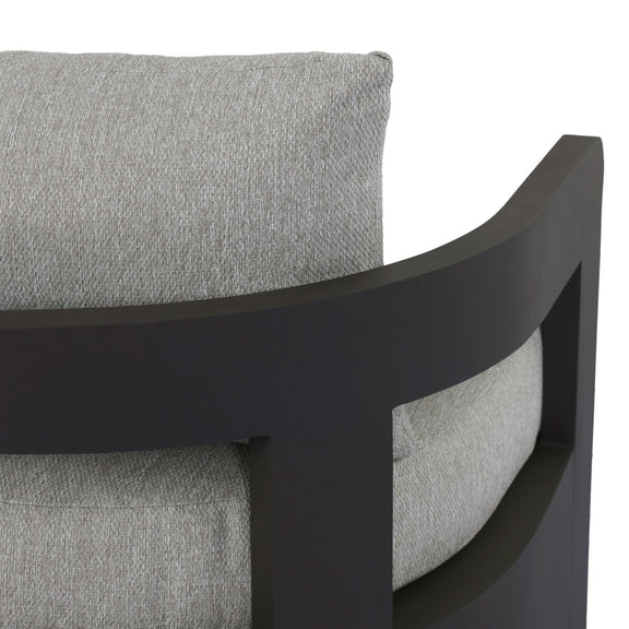 Jackson Outdoor Metal Swivel Chair - Concha Fog