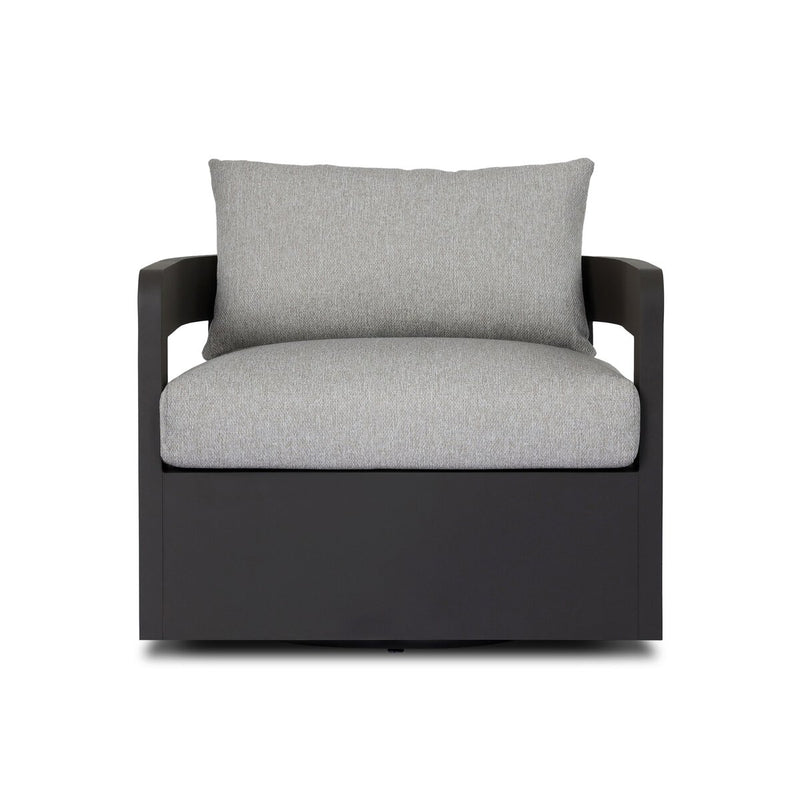 Jackson Outdoor Metal Swivel Chair - Concha Fog