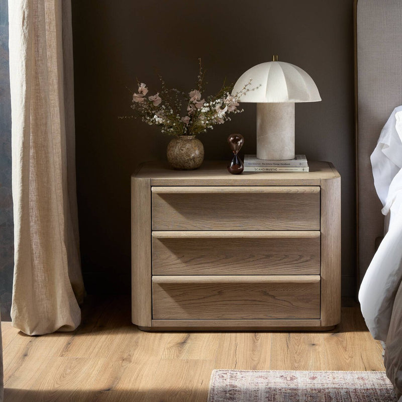 Primrose Nightstand - Natural Flat Oak Veneer