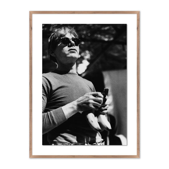 Warhol With Bananas by Getty Images - Rustic Walnut