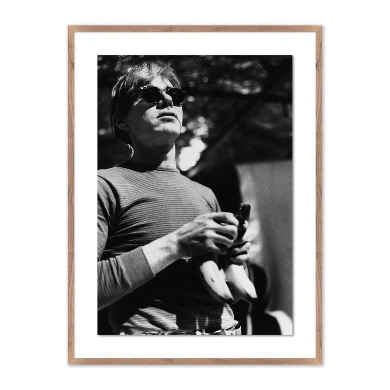 Warhol With Bananas by Getty Images - Rustic Walnut
