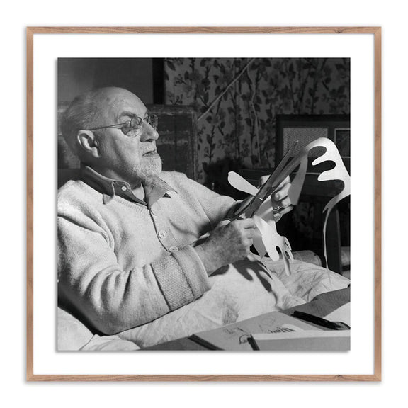 Henri Matisse Working On Paper Cut-Out - Rustic Walnut
