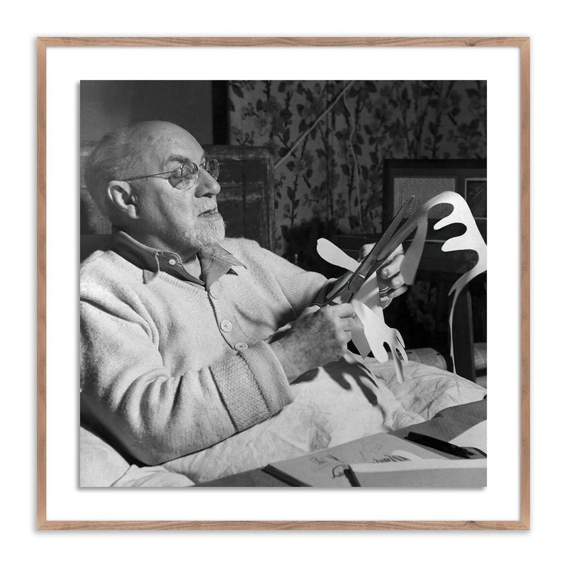 Henri Matisse Working On Paper Cut-Out - Rustic Walnut