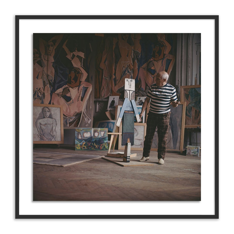 Pablo Picasso At Work by Getty Images - Black Maple