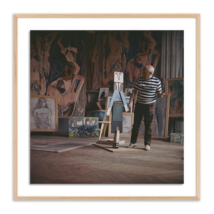Pablo Picasso At Work by Getty Images - White Oak