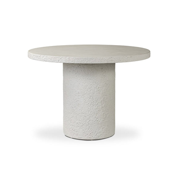 Otero Outdoor Round Dining Table - Matte Stone
