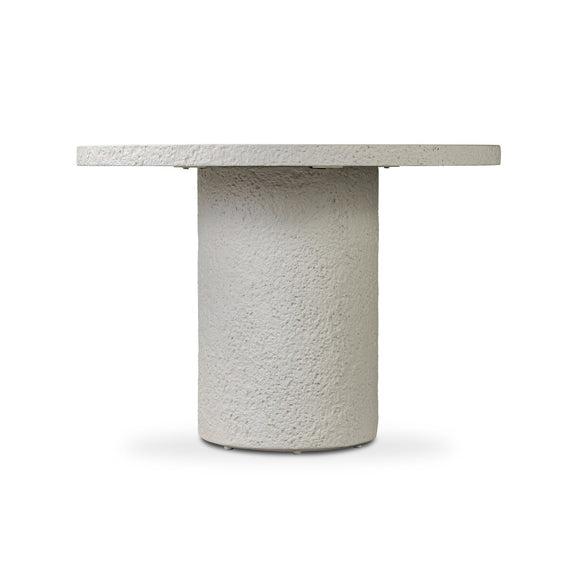 Otero Outdoor Round Dining Table - Matte Stone