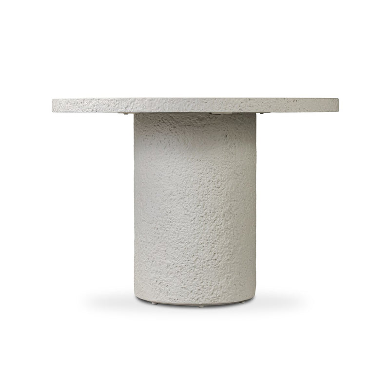 Otero Outdoor Round Dining Table - Matte Stone