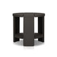 Roca Outdoor Round Metal End Table - Bronze